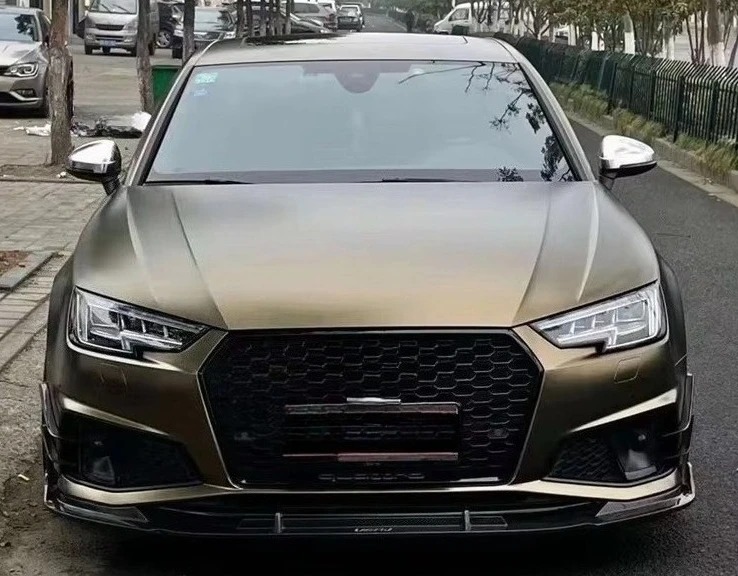 Dry Carbon Fiber High Quality Car Front Bumper Lips Wing Splitter Front Lip for  A4 S4 B9 2017-2019